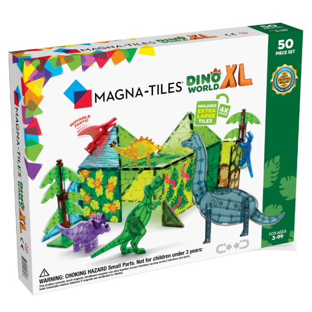 Dino World XL 50 Piece Set by Magna-Tiles Toys Magna-Tiles   