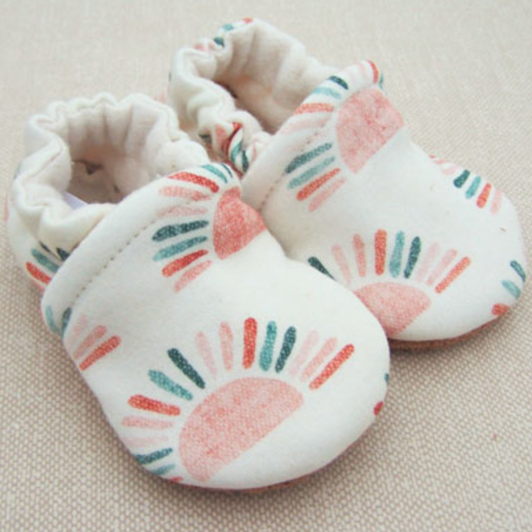 Organic Cotton Slipper - Sunrise by Snow & Arrow Shoes Snow & Arrow 0-3M  