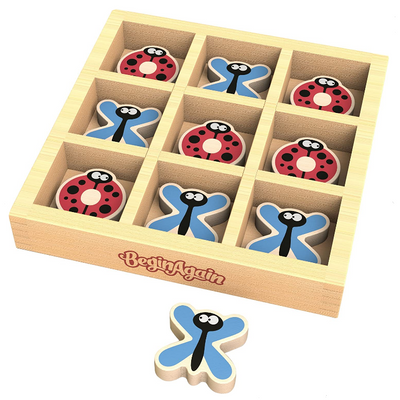 Tic-Bug-Toe Wooden Travel Game by Begin Again Toys Begin Again   