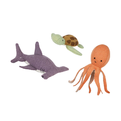 Holdie Marine Animals - Set of 3 by Olli Ella Toys Olli Ella   