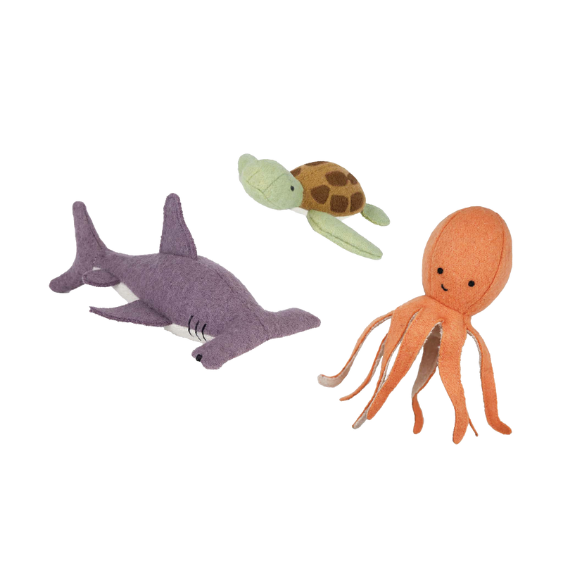 Holdie Marine Animals - Set of 3 by Olli Ella Toys Olli Ella   