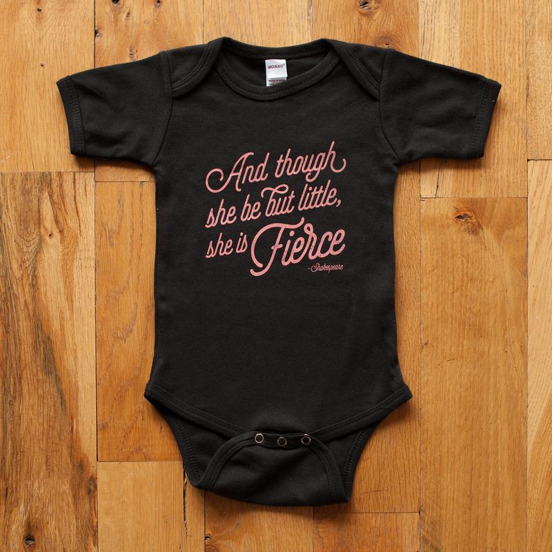 Cotton Bodysuit - She Is Fierce by Sweetpea + Co Apparel Sweetpea + Co   