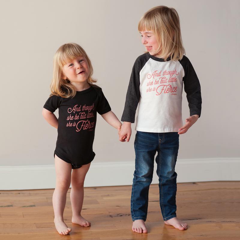 Cotton Raglan Tee - She is Fierce by Sweetpea + Co Apparel Sweetpea + Co   