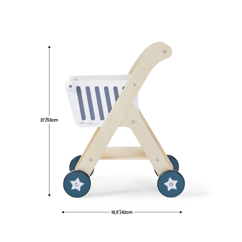 Wooden Shopping Cart - Seafoam by Coco Village Toys Coco Village   