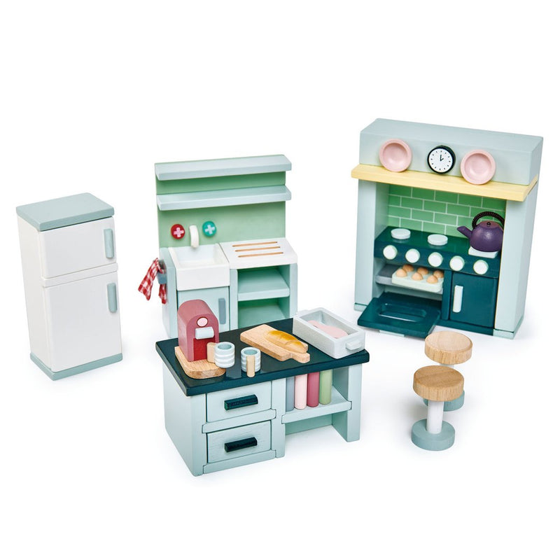 Dolls House Kitchen Wooden Furniture by Tender Leaf Toys Toys Tender Leaf Toys   