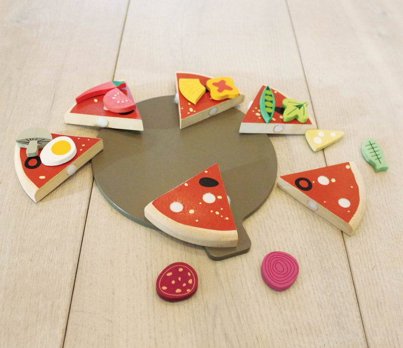 Pizza Party Wooden Toy Set by Tender Leaf Toys Toys Tender Leaf Toys   