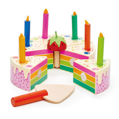 Rainbow Birthday Cake by Tender Leaf Toys Toys Tender Leaf Toys   