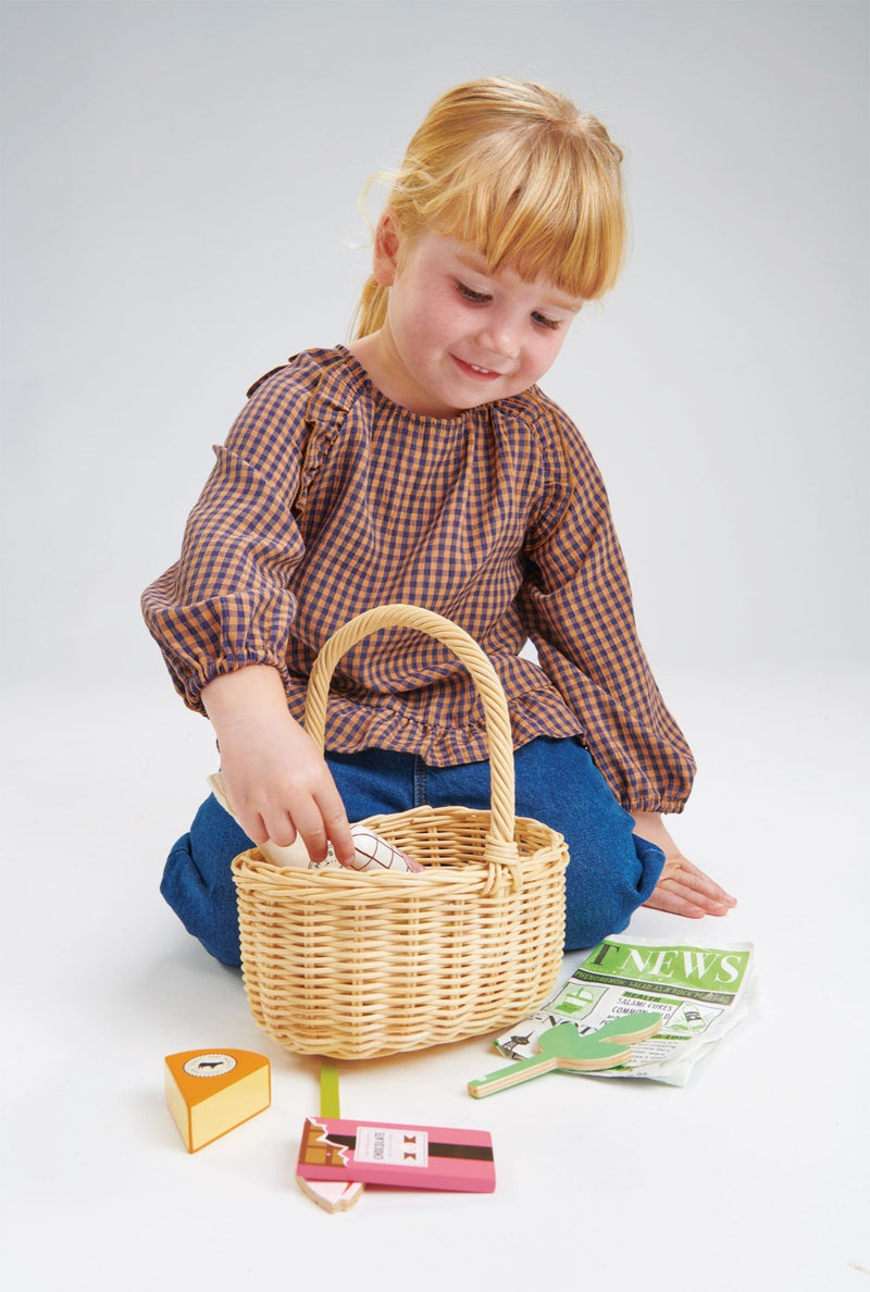 Wicker Shopping Basket by Tender Leaf Toys Toys Tender Leaf Toys   