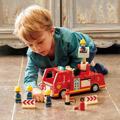 Fire Engine Wooden Toy by Tender Leaf Toys Toys Tender Leaf Toys   