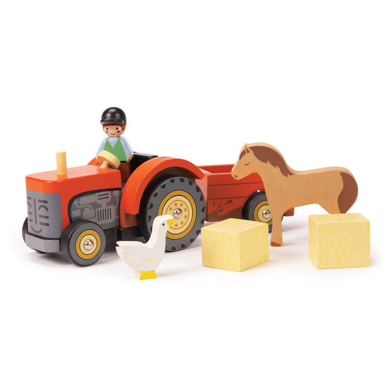 Farmyard Tractor Wooden Toy by Tender Leaf Toys Toys Tender Leaf Toys   