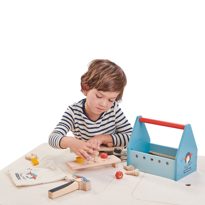 Tap Tap Tool Box Wooden Toy Set by Tender Leaf Toys Toys Tender Leaf Toys   