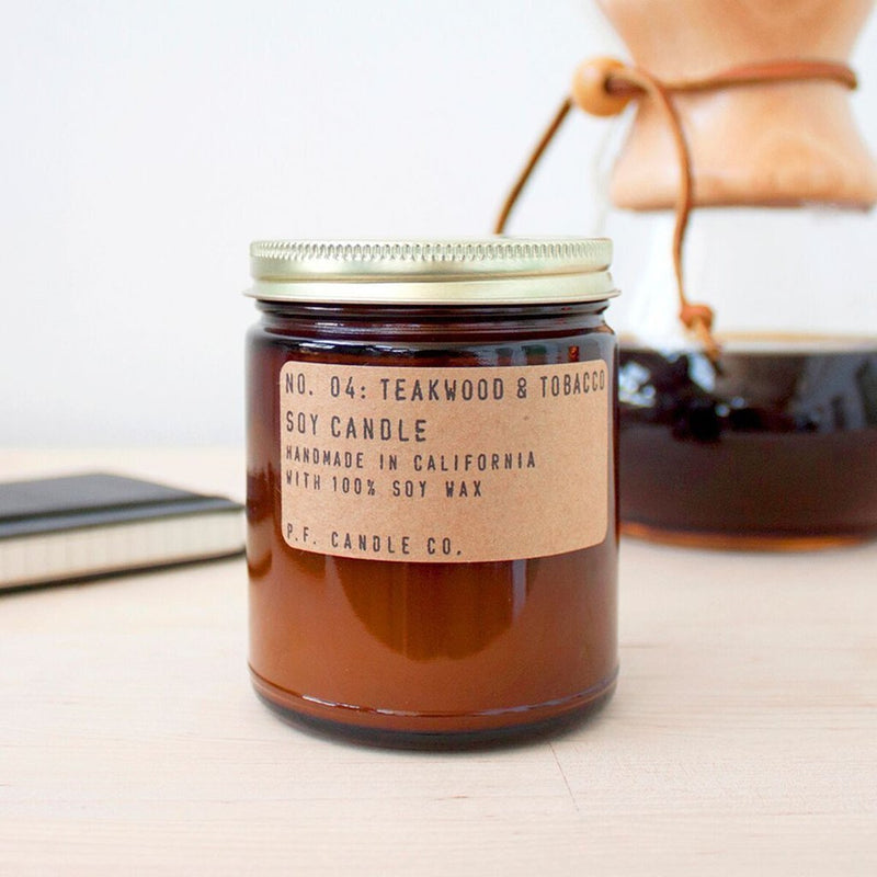 Teakwood + Tobacco Soy Candle - Standard by PF Candle Co Decor PF Candle Co   