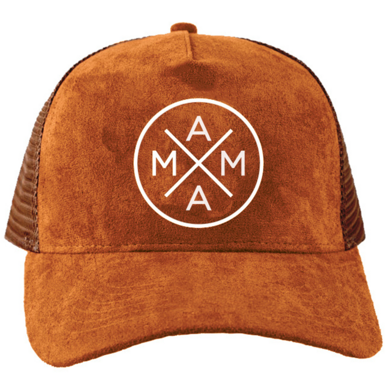 Mama X Trucker Hat - Brown Suede by Tiny Trucker