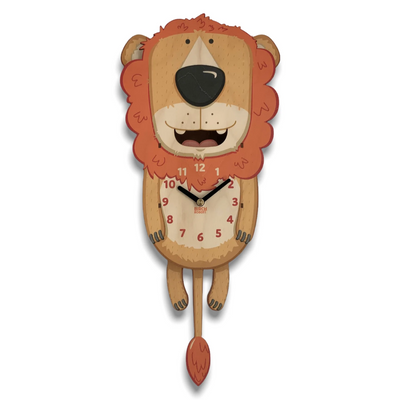 Oliver the Lion Double Pendulum Clock by Birch Robot Decor Birch Robot   