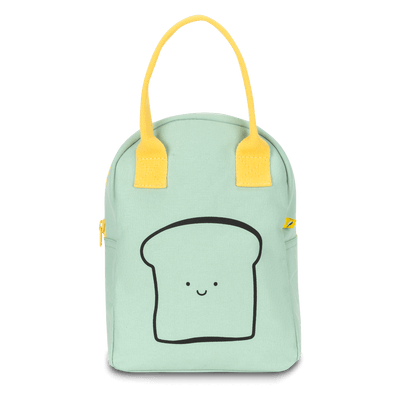 Zipper Lunch Bag - Happy Bread in Mint by Fluf Nursing + Feeding Fluf   