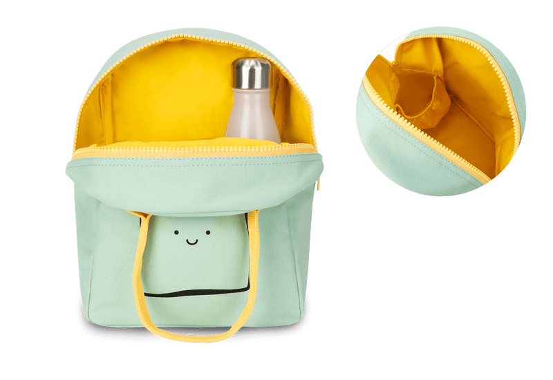 Zipper Lunch Bag - Happy Bread in Mint by Fluf Nursing + Feeding Fluf   