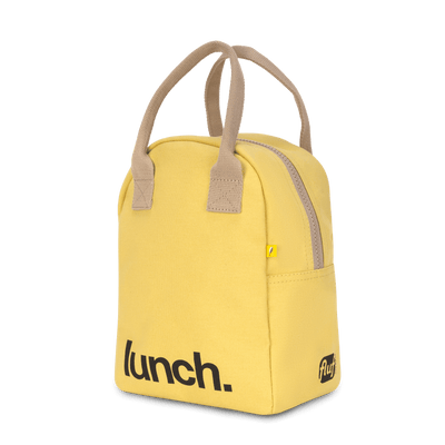 Zipper Lunch Bag - 'Lunch' in Yellow by Fluf Nursing + Feeding Fluf   