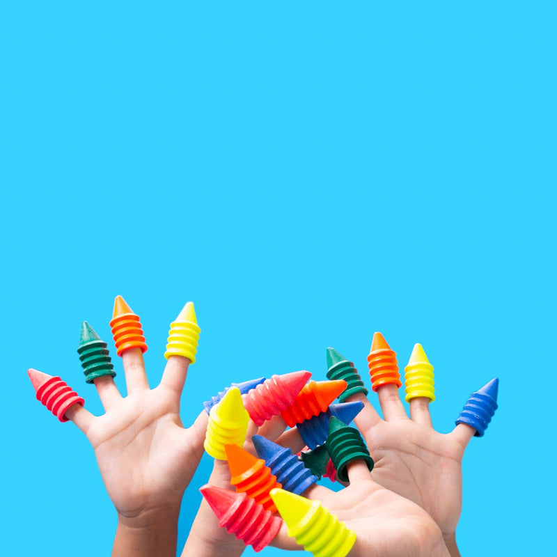 Neon Finger Crayons - Set of 6 by OMY Toys OMY   