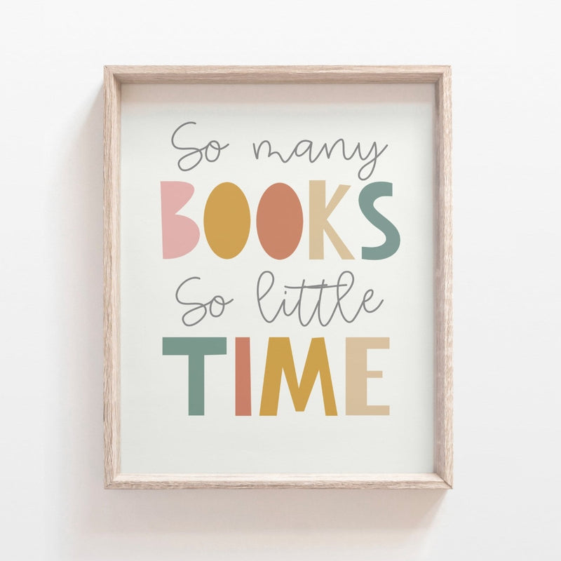 So Many Books Wall Art Print by Made for Maise Decor Made for Maise   