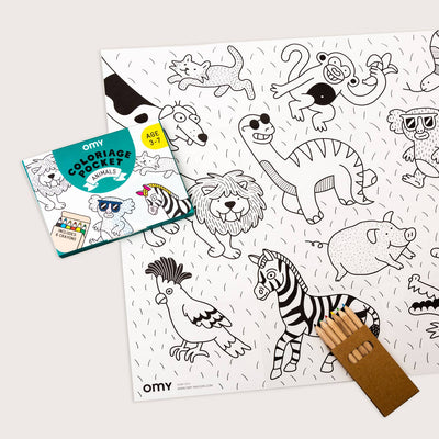 Mini Coloring Set - Animals by OMY Toys OMY   