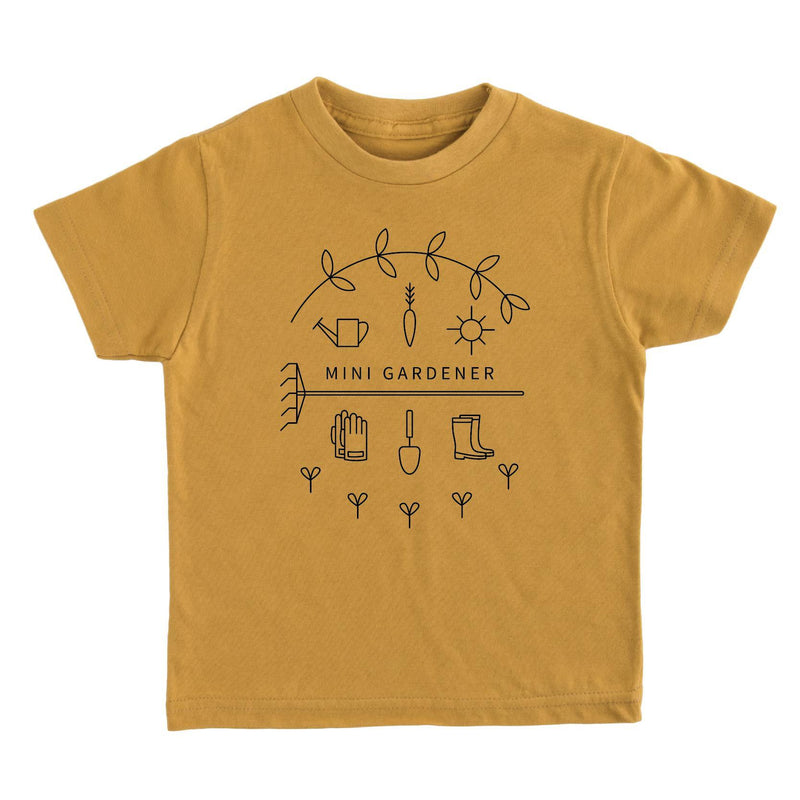 Mini Gardener Tee - Organic Mustard by Nature Supply Co Apparel Nature Supply Co.   