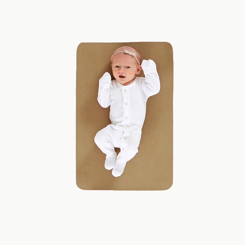 Leather Micro Changing Mat - Camel by Gathre Bath + Potty Gathre   