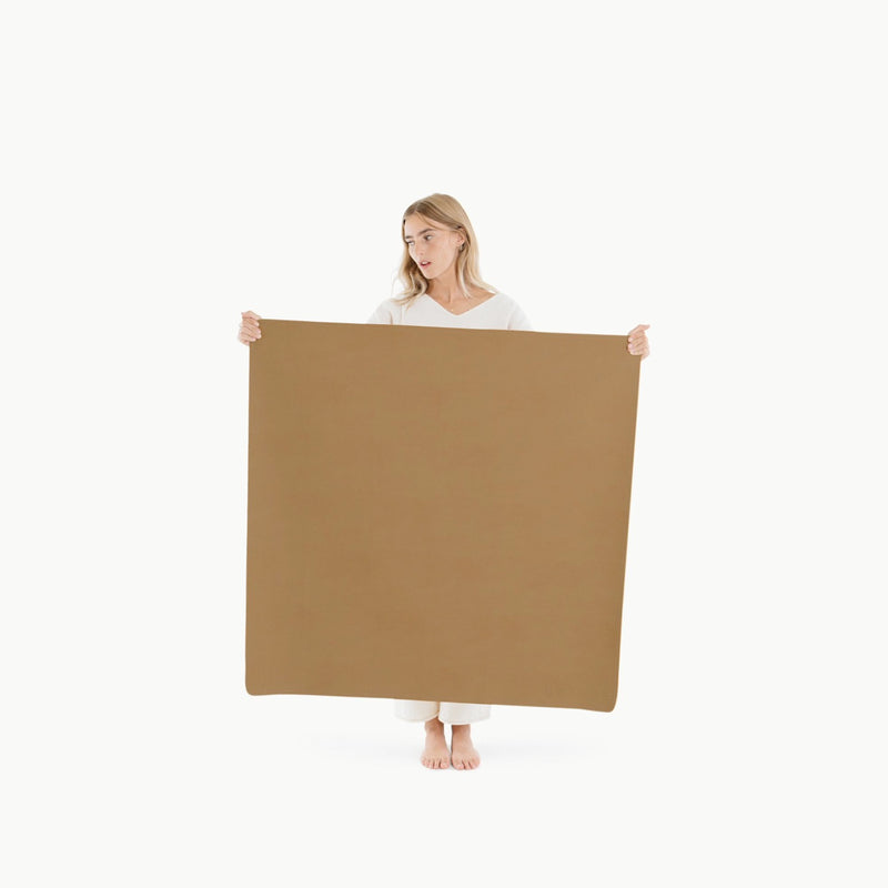 Leather Mini Mat - Camel by Gathre Decor Gathre   