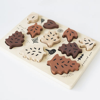 Wooden Tray Puzzle - Count to 10 Leaves by Wee Gallery Toys Wee Gallery   