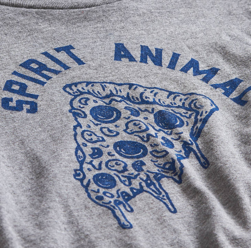 Spirit Animal Pizza Triblend Grey by Orchard Street Apparel