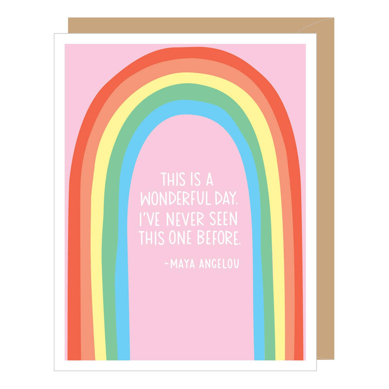 Maya Angelou Quote Rainbow Card