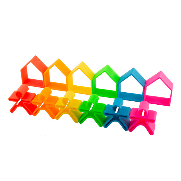 Kids + Houses 6pk - Neon by Dëna Toys Dëna   