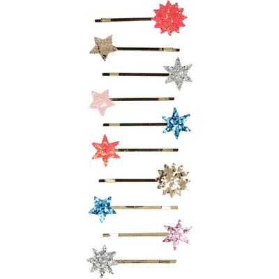 Mixed Glitter Star Hair Slides by Meri Meri Accessories Meri Meri   