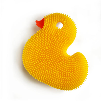 Squigee Silicone Bath Scrub - Duck Bath + Potty New People Company Yellow  