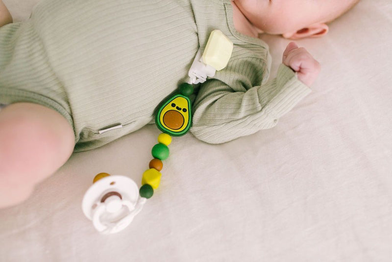 Darling Pacifier Clip - Avocado by Loulou Lollipop Infant Care Loulou Lollipop   