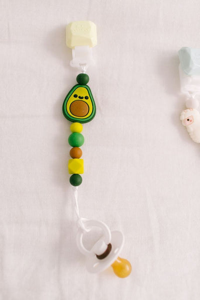 Darling Pacifier Clip - Avocado by Loulou Lollipop Infant Care Loulou Lollipop   