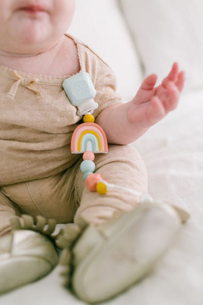 Darling Pacifier Clip - Rainbow by Loulou Lollipop Infant Care Loulou Lollipop   