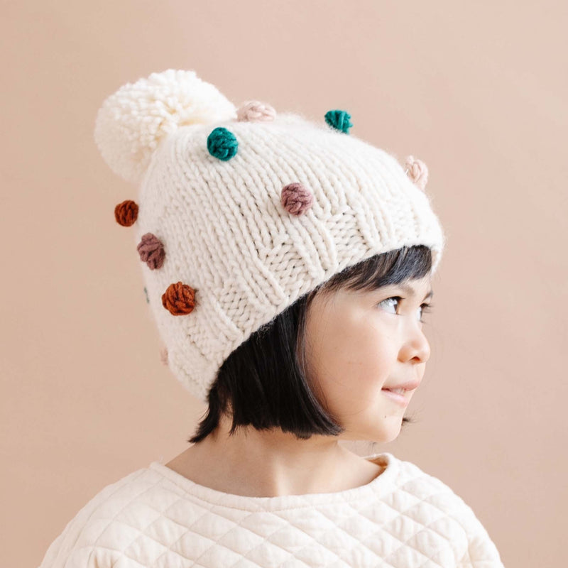 Percy Dot Hand Knit Hat - Jewel by The Blueberry Hill Accessories The Blueberry Hill   