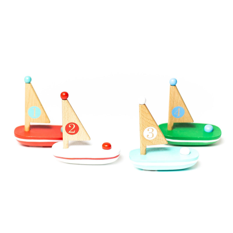 Lil Wooden Sailboat Toys Jack Rabbit Creations   