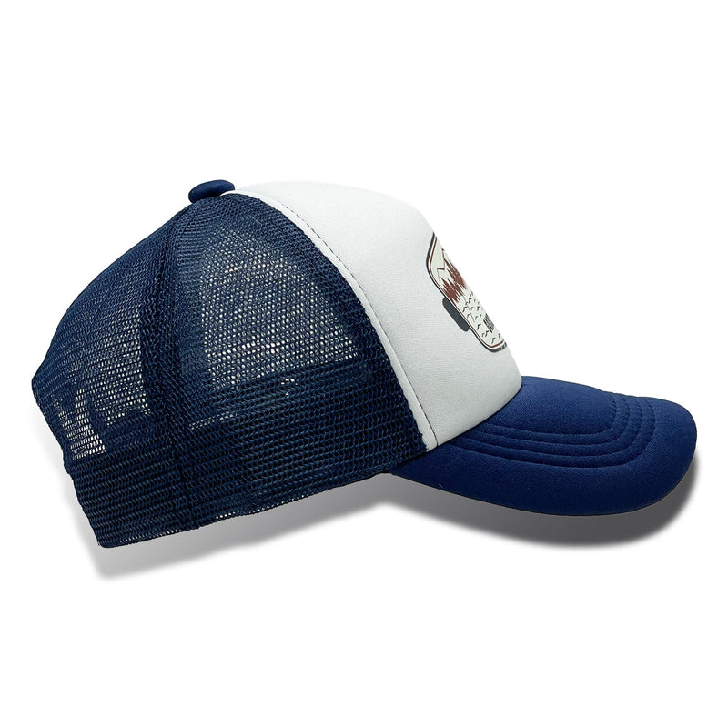 Gone Fishin Trucker Hat - White/Navy by Bubu