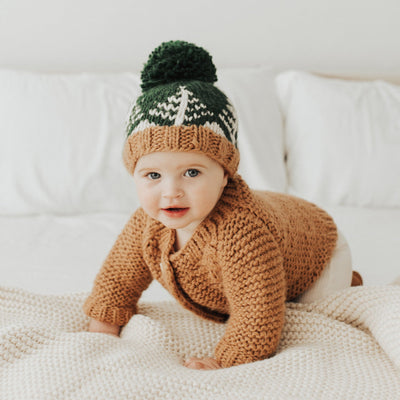 Forest Knit Hat - Loden by Huggalugs Accessories Huggalugs   