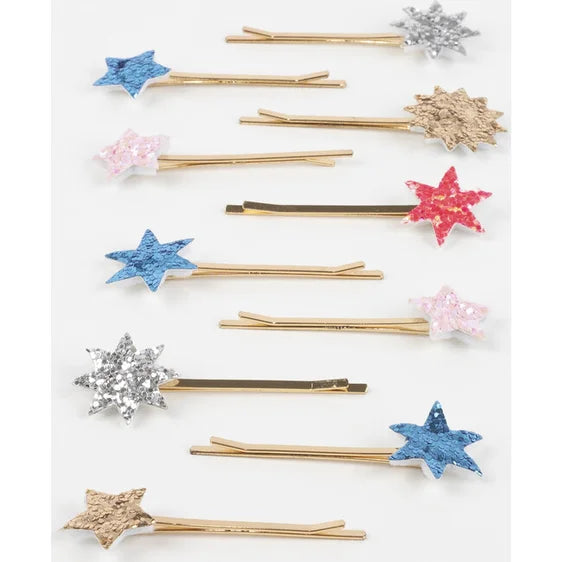 Mixed Glitter Star Hair Slides by Meri Meri Accessories Meri Meri   