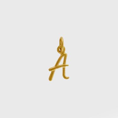 Gold Script Initial Pendant by Wallin + Buerkle Accessories Wallin + Buerkle   