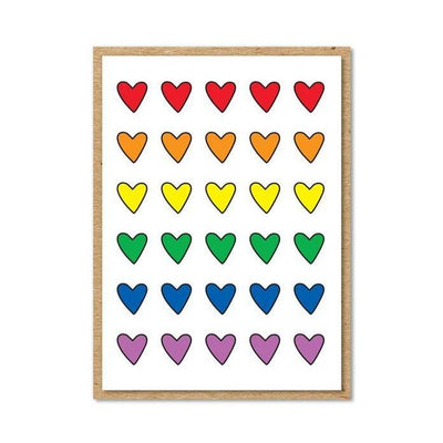 Rainbow Hearts Enclosure Card Paper Goods + Party Supplies Near Modern Disaster   