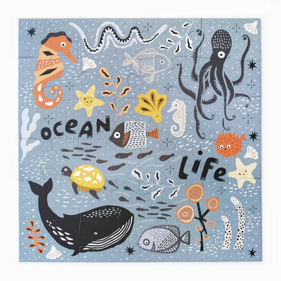 Ocean Life Floor Puzzle by Wee Gallery Toys Wee Gallery   