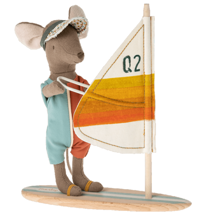 Beach Mouse - Surfer Big Brother by Maileg Toys Maileg   