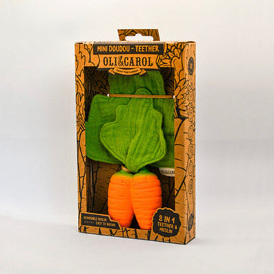 Cathy the Carrot Mini DouDou Teether by Oli & Carol