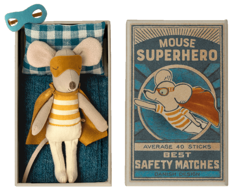 Super Hero Mouse, Little Brother in Matchbox Toys Maileg   