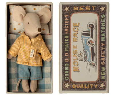 Big Brother Mouse in Matchbox by Maileg Toys Maileg   