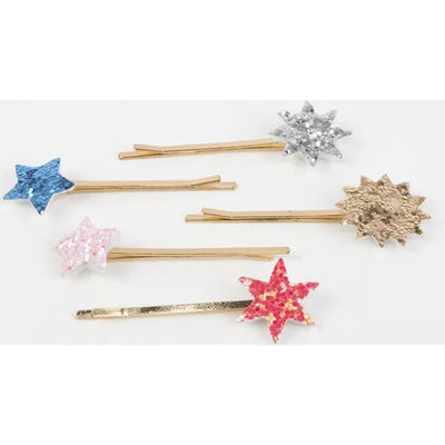 Mixed Glitter Star Hair Slides by Meri Meri Accessories Meri Meri   