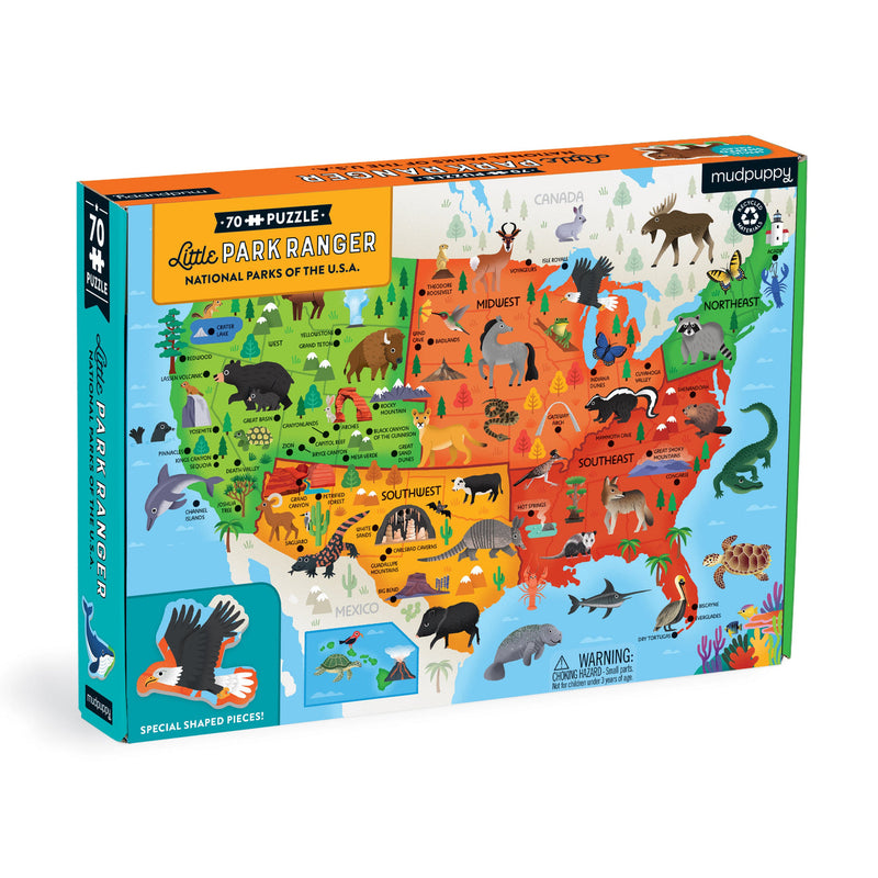 Little Park Ranger: National Parks of the U.S.A. 70 Piece Puzzle Toys Mudpuppy   